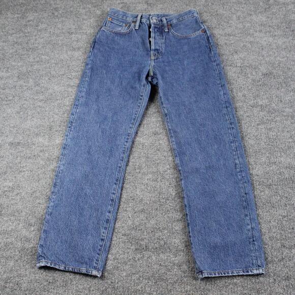 Acne Studios Jeans Womens 25 Dark Blue 1997 Trash Straight Denim Casual Chic - Picture 6 of 16